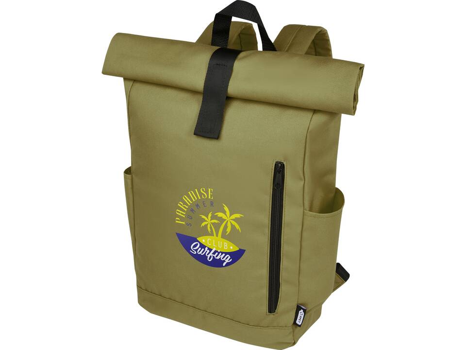 Byron 15,6" rugzak van GRS RPET met opgerolde bovenkant 18 L 50