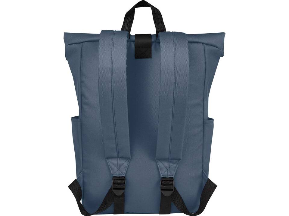 Byron 15,6" rugzak van GRS RPET met opgerolde bovenkant 18 L 18
