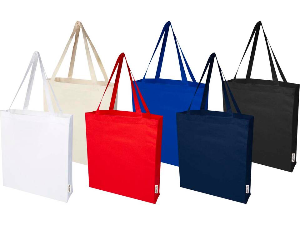 Madras draagtas van 140 g/m² GRS gerecycled katoen met inzetstuk 6