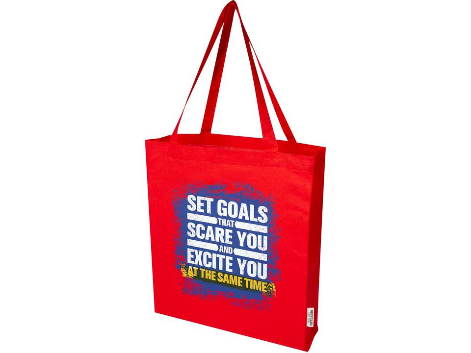 Madras draagtas van 140 g/m² GRS gerecycled katoen met inzetstuk 15