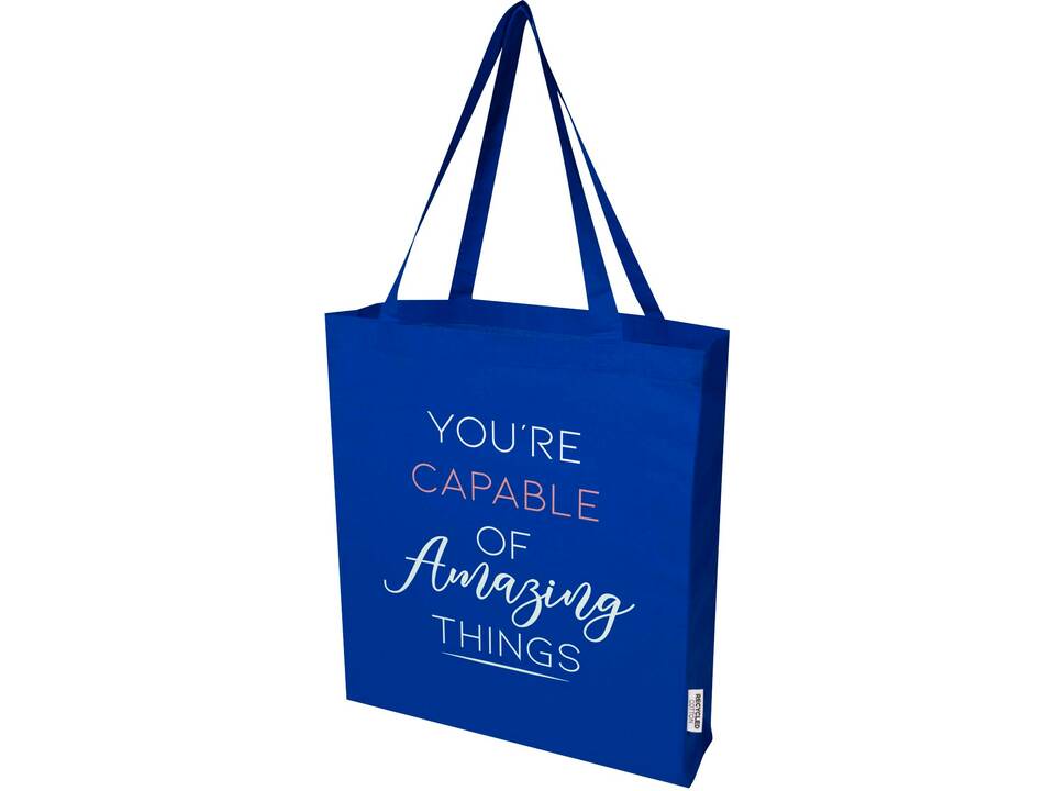 Madras draagtas van 140 g/m² GRS gerecycled katoen met inzetstuk 22