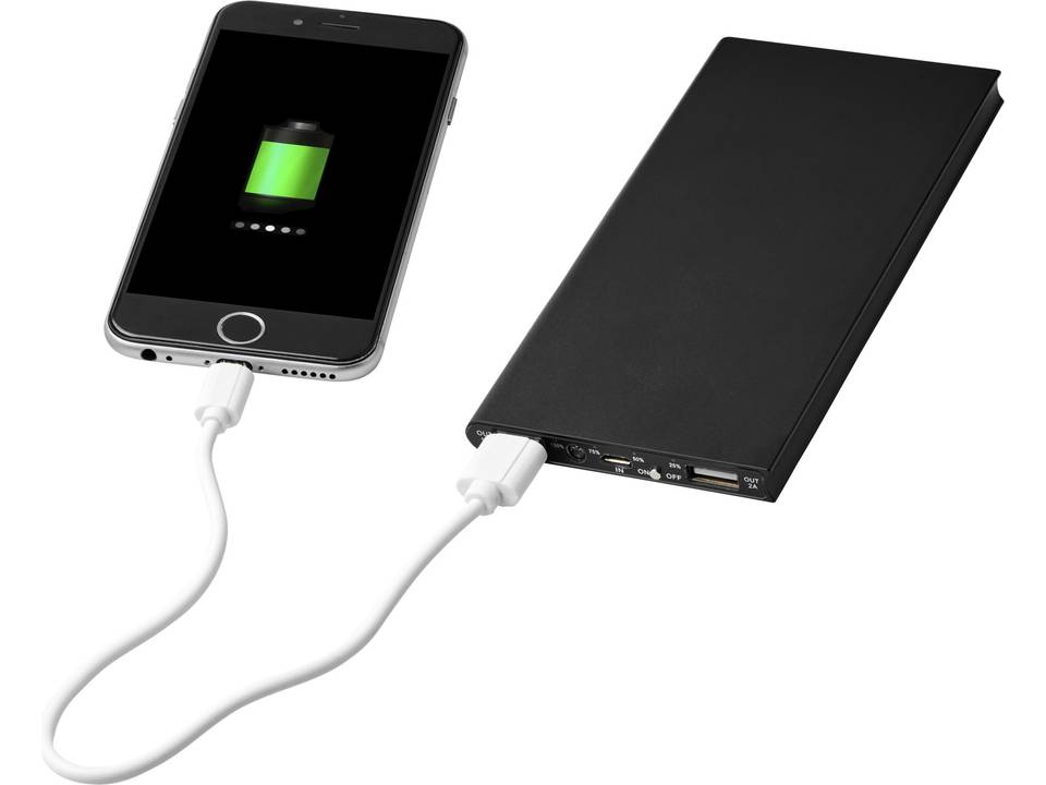 Plate aluminium powerbank - 8000 mAh 5
