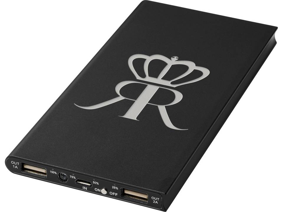 Plate aluminium powerbank - 8000 mAh 2