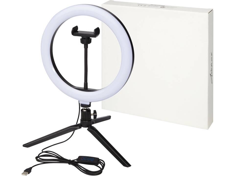 Studio ringlamp met telefoonhouder en statief 7