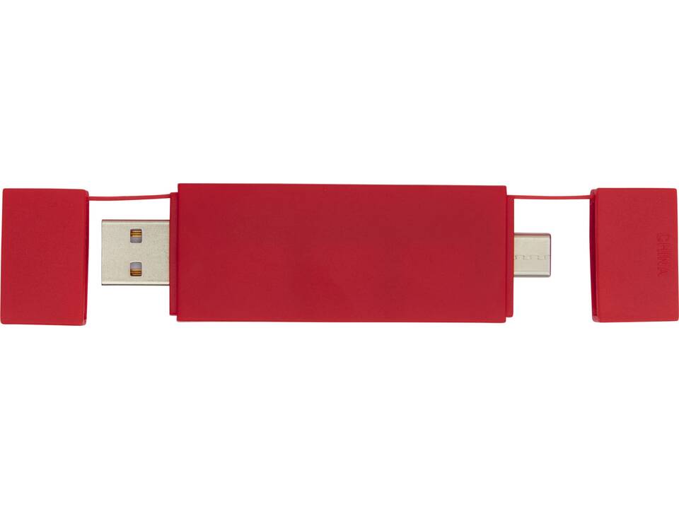 Mulan dubbele USB 2.0 hub 9