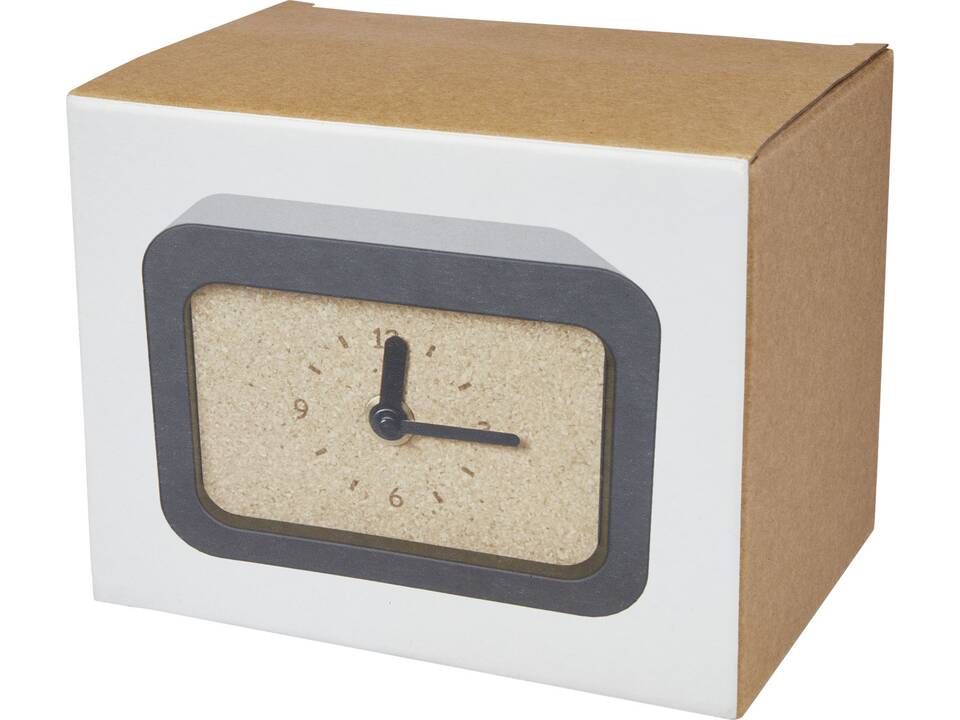 Bureauklok van kalksteen met draadloze oplader 3