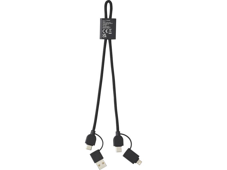 Connect 6-in-1 snellaadkabel van 45 W van RCS gerecycleerd aluminium 4