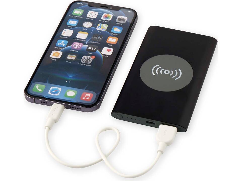 Juice type-C draadloze powerbank van 4000 mAh van gerecycled aluminium 29