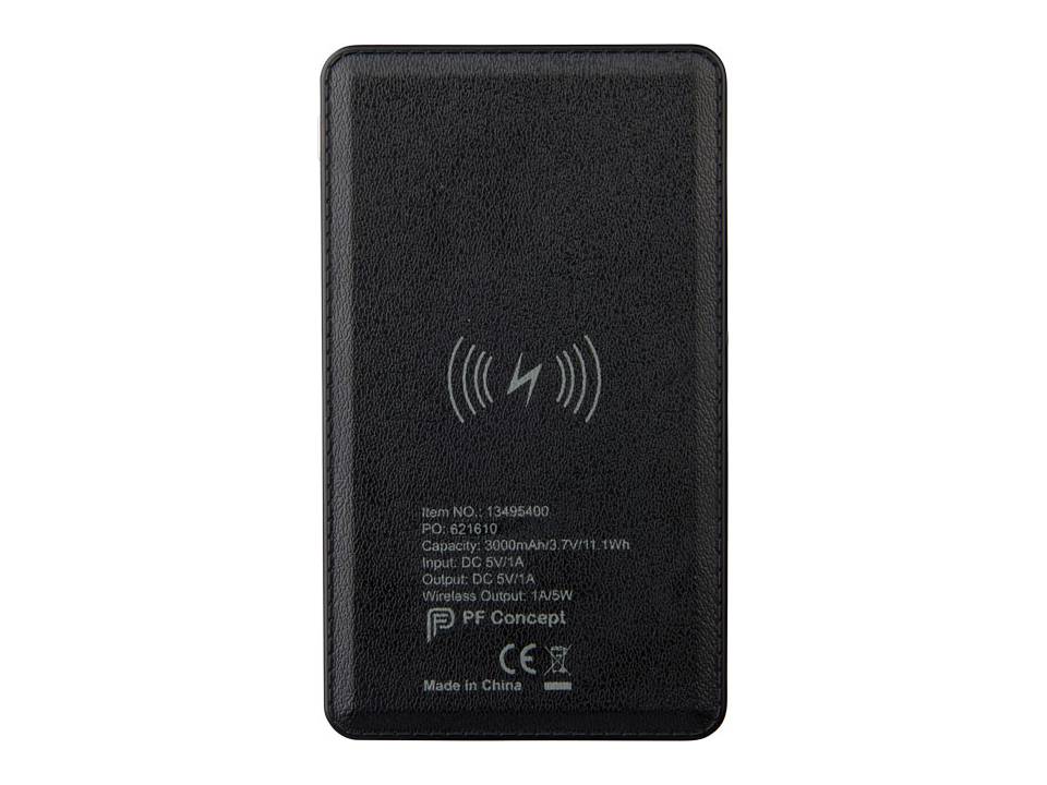 Duo draadloze oplader en powerbank - 3000 mAh 12