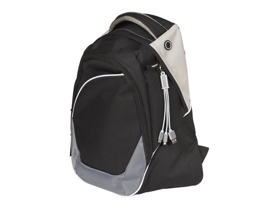 Metalen 3 in 1 oplaadkabel met sleutelring 3