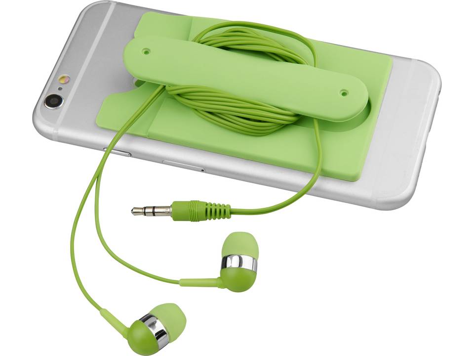 Smartphone kaarthouder met Wired oordopjes 14