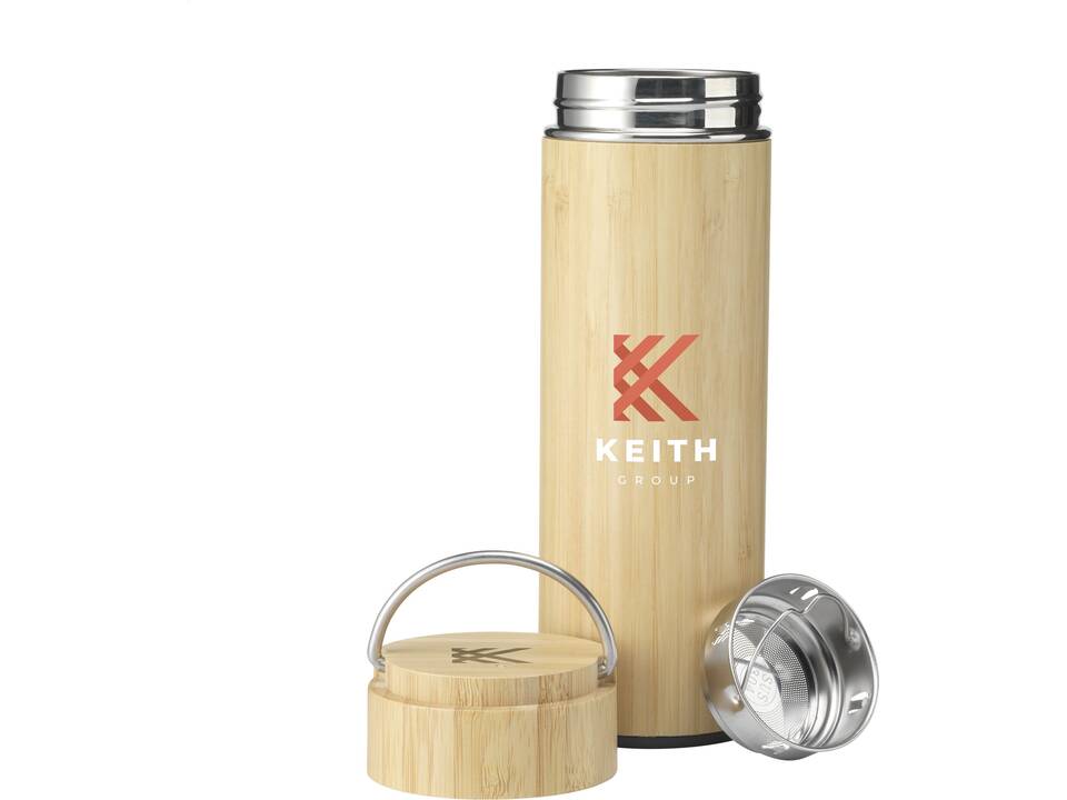 Nikko bamboe thermosfles & thermosbeker - 330 ml 5