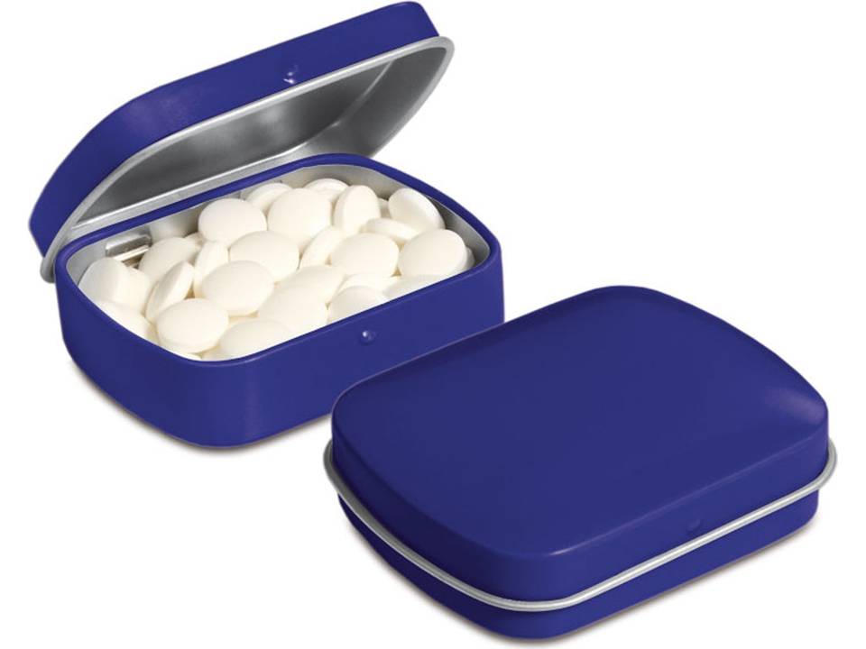 Klein scharnierblikje met mini pepermuntjes 11