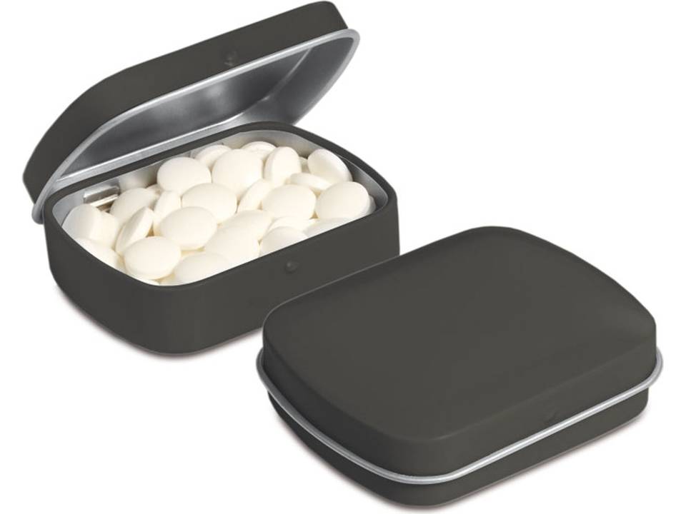 Klein scharnierblikje met mini pepermuntjes 1