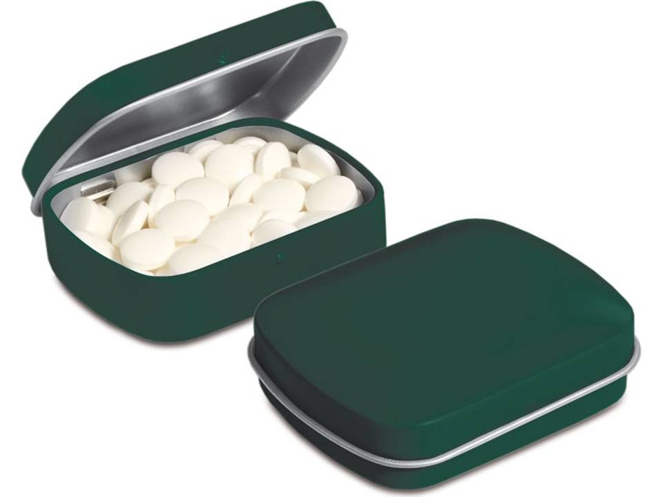 Klein scharnierblikje met mini pepermuntjes 2