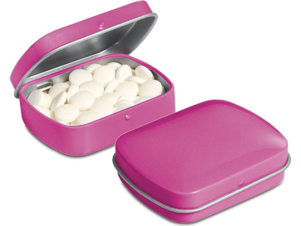 Klein scharnierblikje met mini pepermuntjes 3