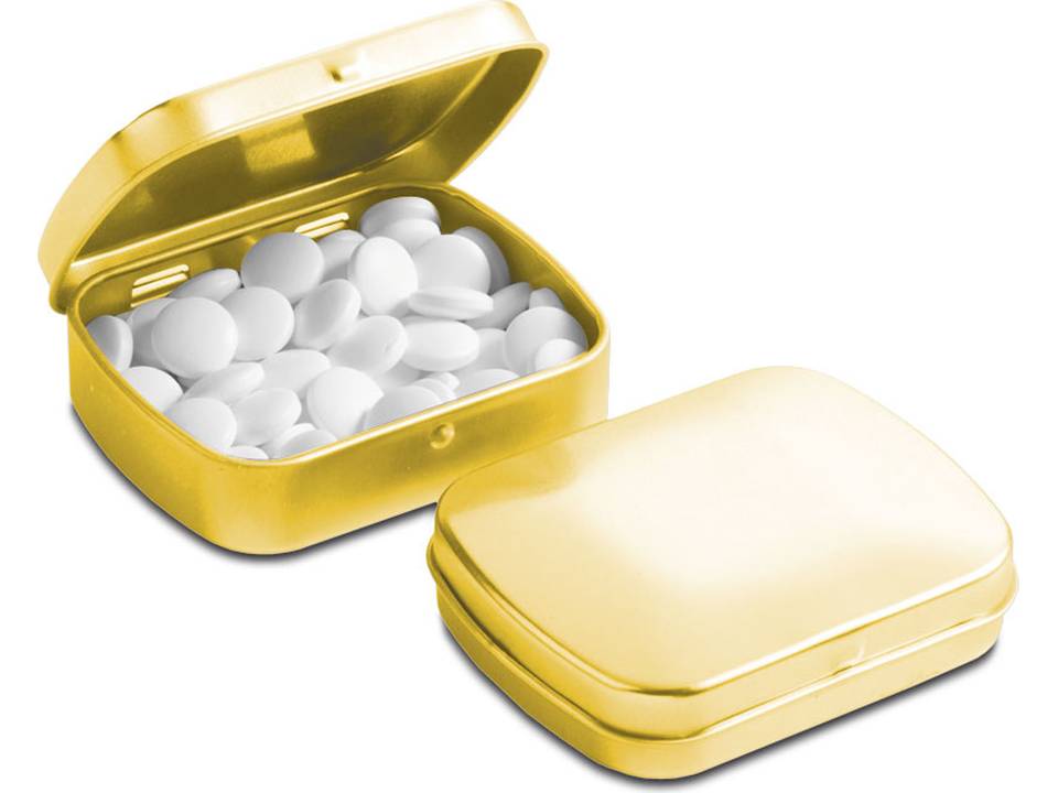 Klein scharnierblikje met mini pepermuntjes 4