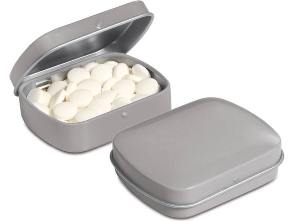 Klein scharnierblikje met mini pepermuntjes 8