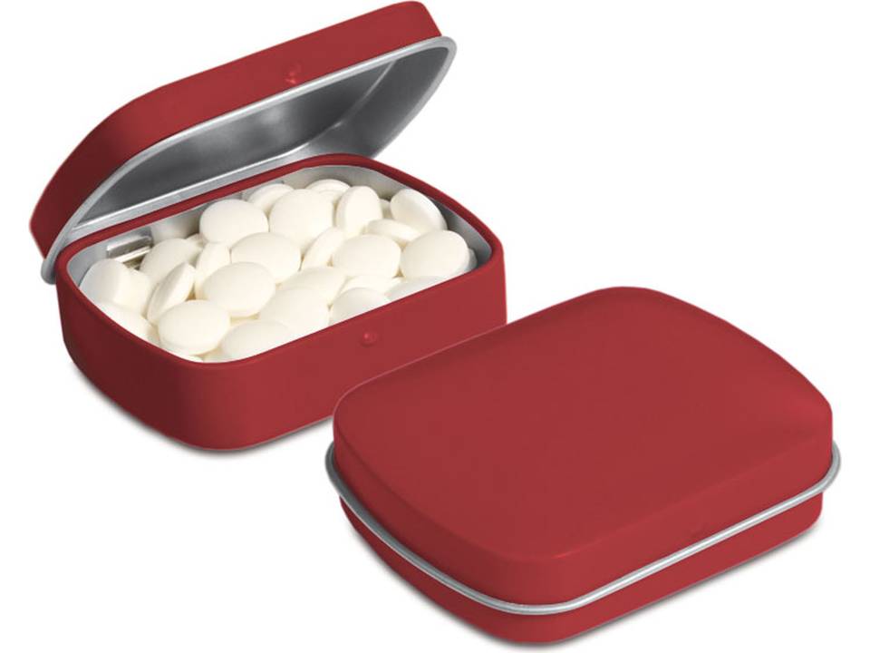 Klein scharnierblikje met mini pepermuntjes 9