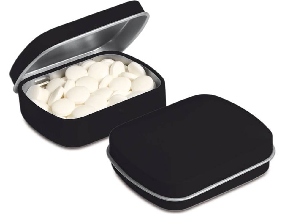 Klein scharnierblikje met mini pepermuntjes 17