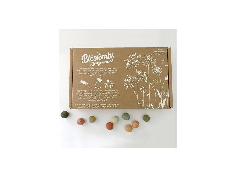 Brievenbus bloemzaad bommetjes 9st 2