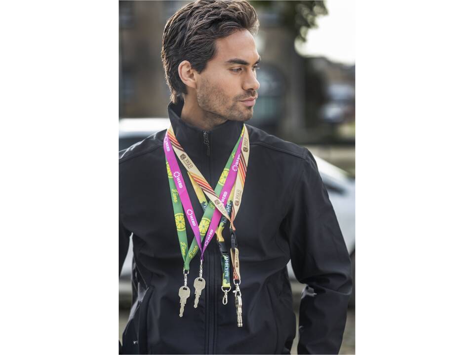 Lanyard met dubbelzijdige sublimatie voorzien van haak en buckle 18