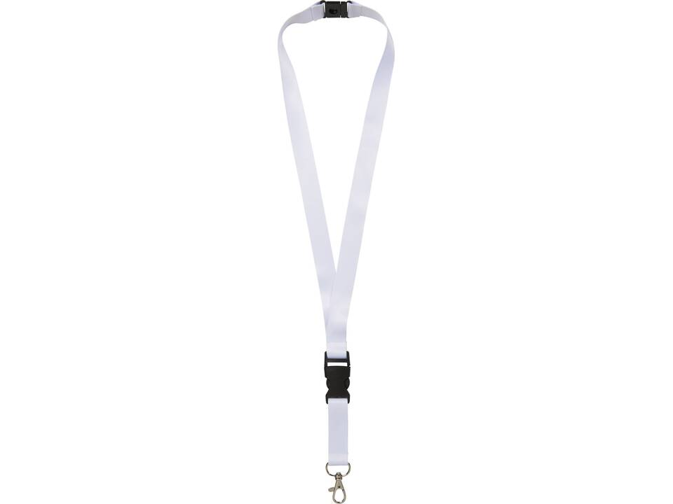 Lanyard met dubbelzijdige sublimatie voorzien van haak, buckle en veiligheidssluiting 21