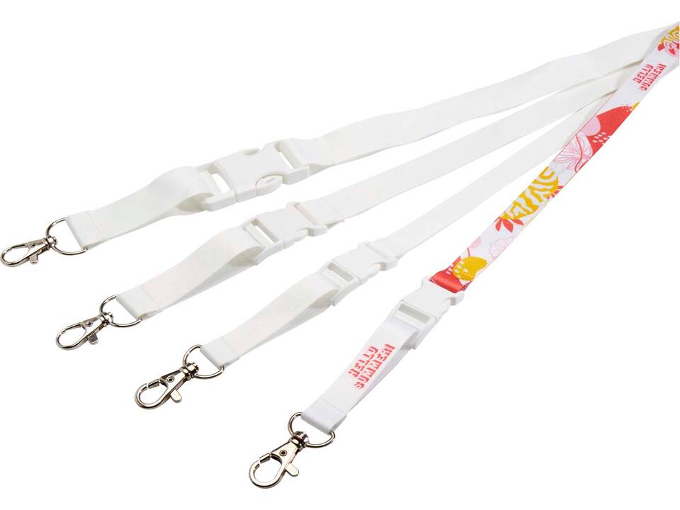 Lanyard met dubbelzijdige sublimatie voorzien van haak, buckle en veiligheidssluiting 7