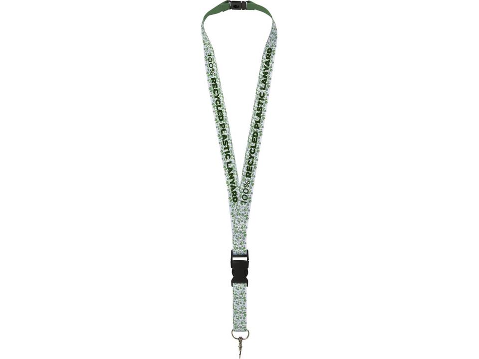 Balta gerecyclede PET lanyard met veiligheidsgesp 18