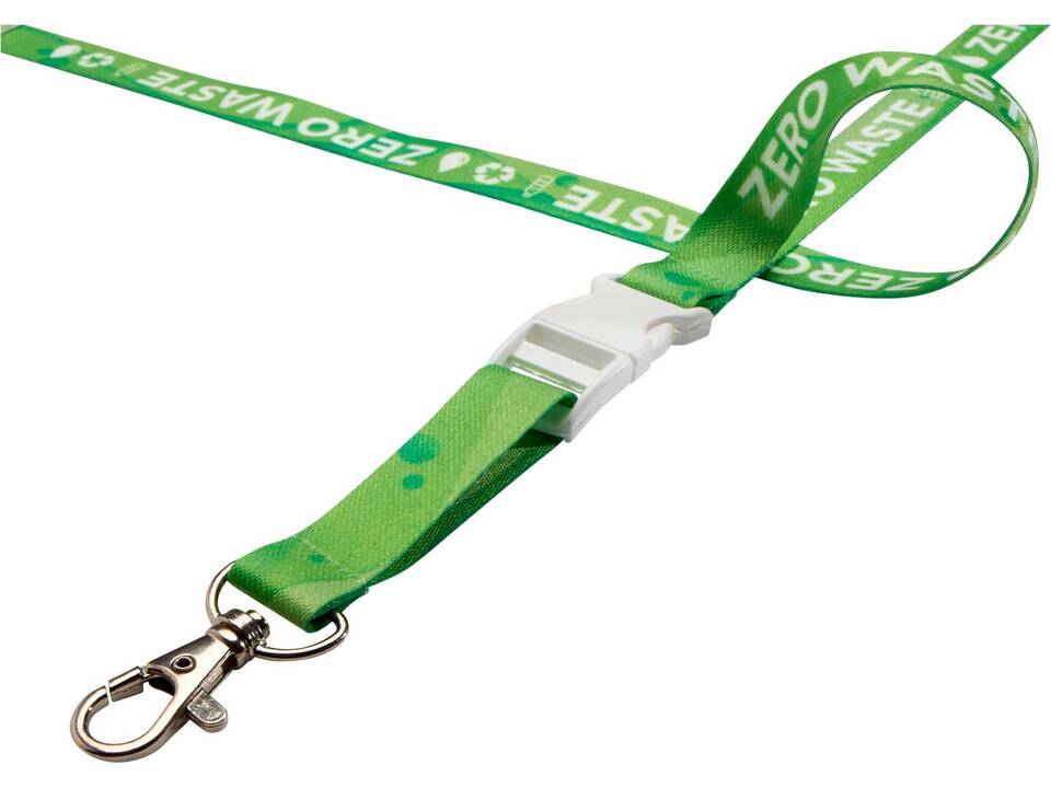 Balta gerecyclede PET lanyard met veiligheidsgesp 12