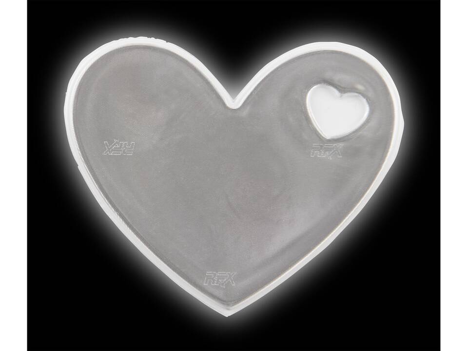 Reflecterende sticker hart voor kleding, pet, fiets of tas 11