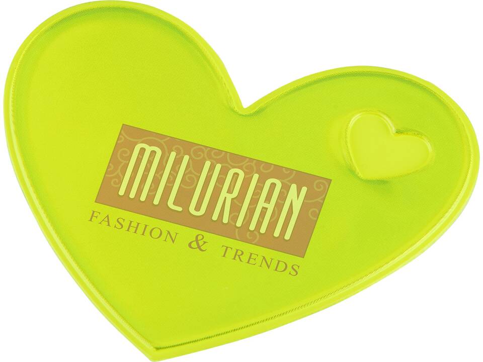 Reflecterende sticker hart voor kleding, pet, fiets of tas 8