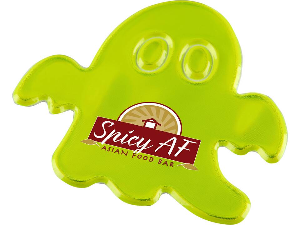 Reflecterende sticker geest medium voor kleding, pet, fiets of tas 9