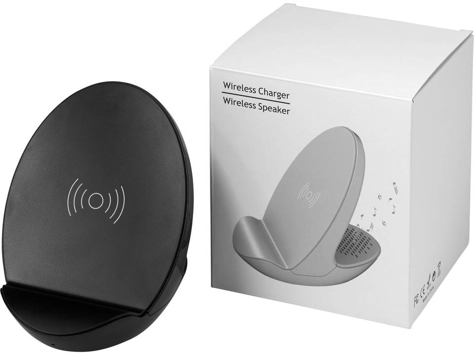 Luidspreker met draadloze oplader telefoonstandaard 1