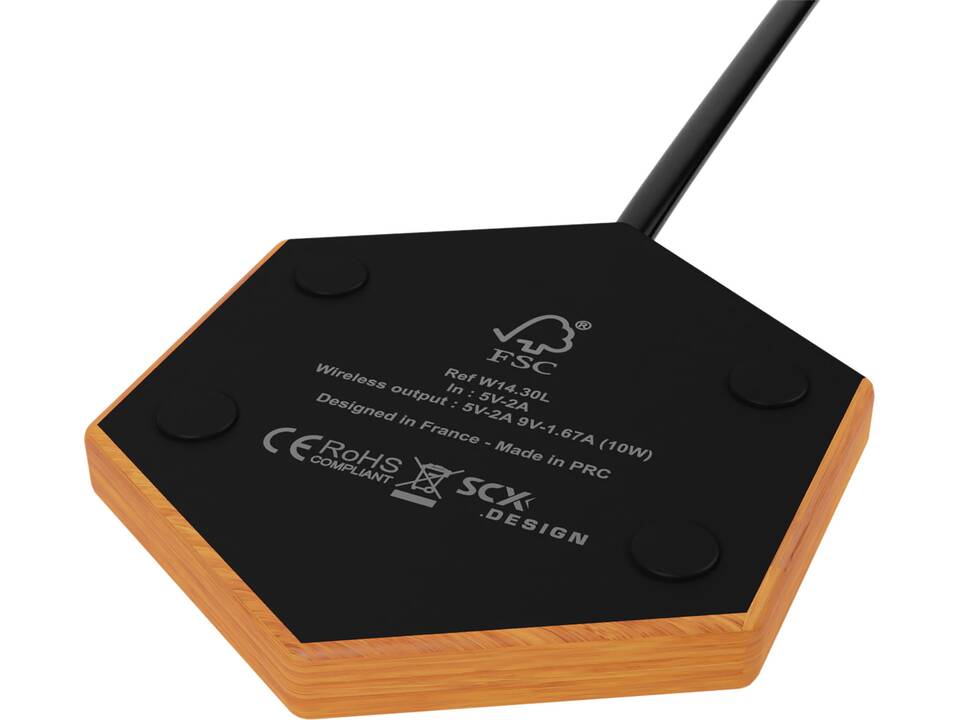SCX draadloze oplader met oplichtend logo - 10W 1