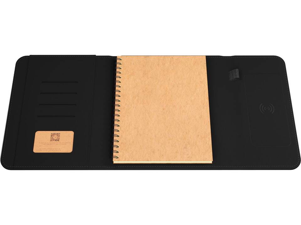 SCX notitieboek met draadloze powerbank en oplichtend logo - 4000 mAh 5