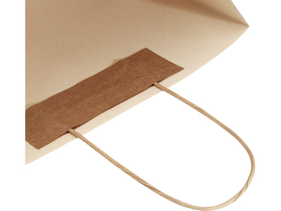 Papieren tas gemaakt van landbouwafval met gedraaide handgrepen - groot 6