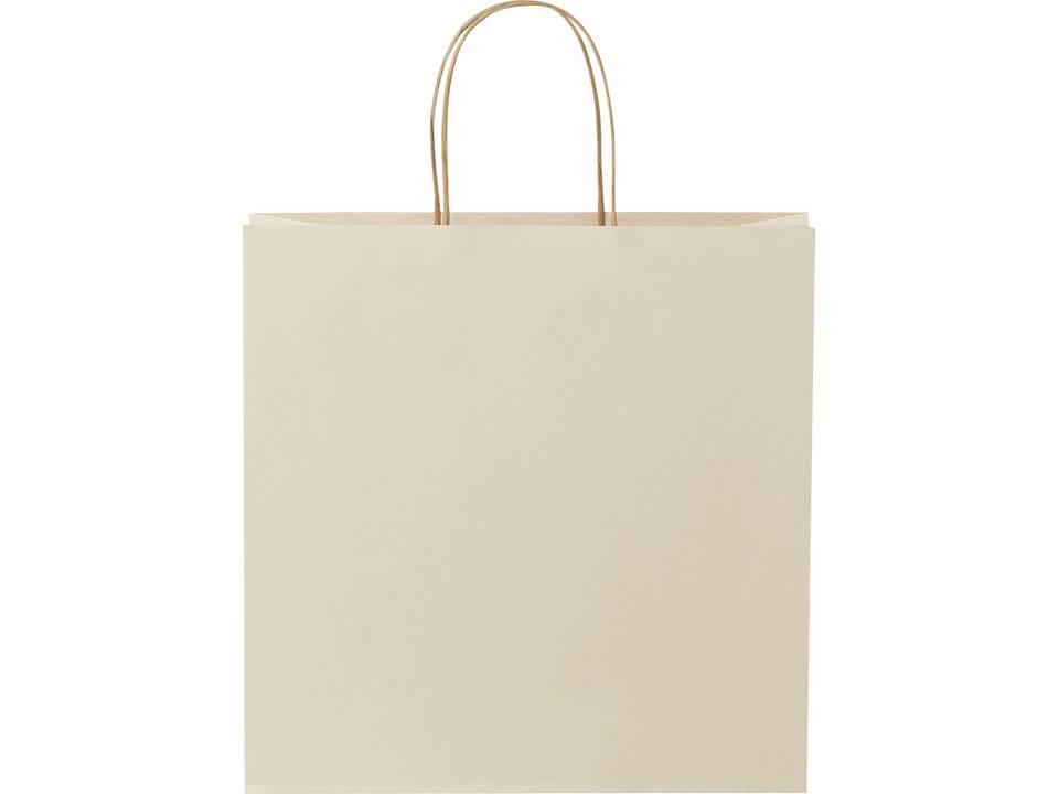 Papieren tas gemaakt van landbouwafval met gedraaide handgrepen - XL 2