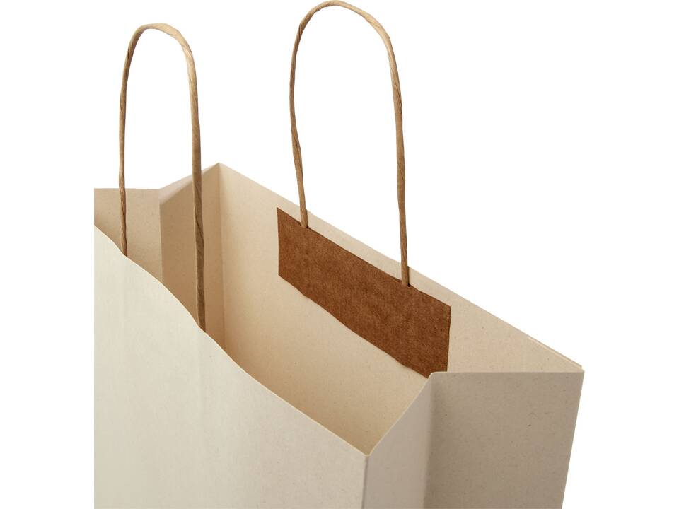 Papieren tas gemaakt van landbouwafval met gedraaide handgrepen - XL 5