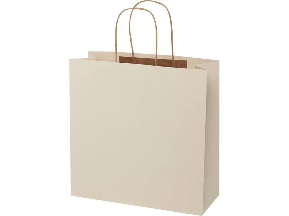 Papieren tas gemaakt van landbouwafval met gedraaide handgrepen - XL 3