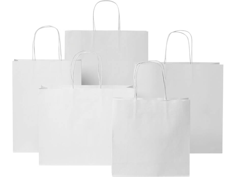 Tas van kraftpapier met gedraaide handgrepen - S 7