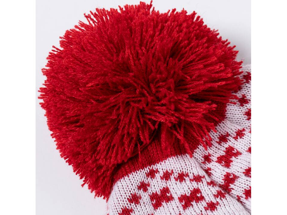 Kerstmuts beanie met pompon 4