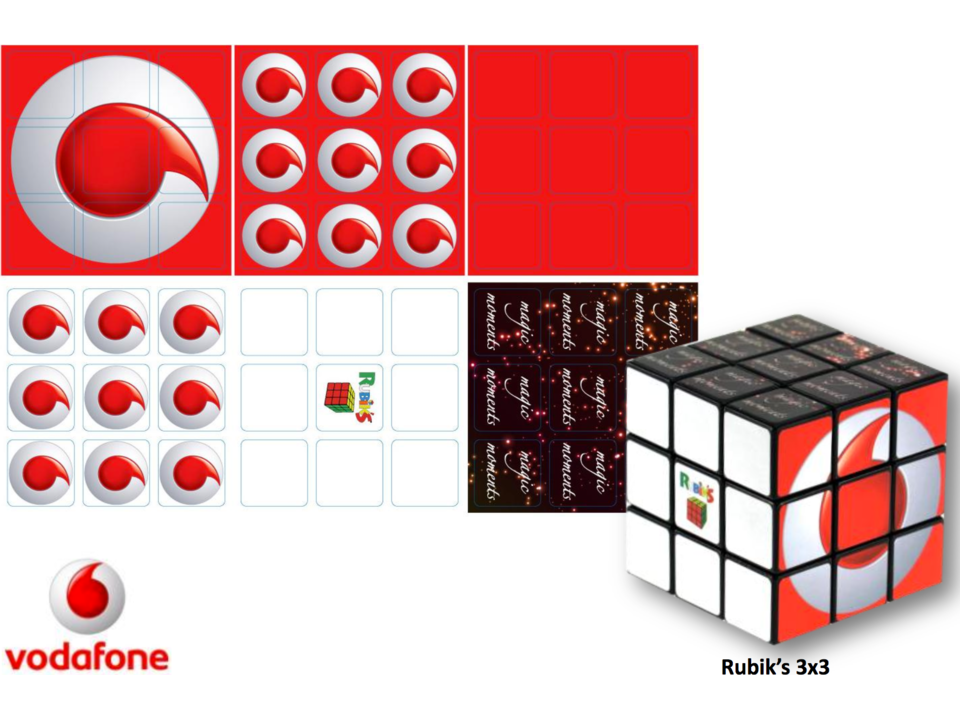 Rubik's Kubus 3x3 Sleutelhanger 7