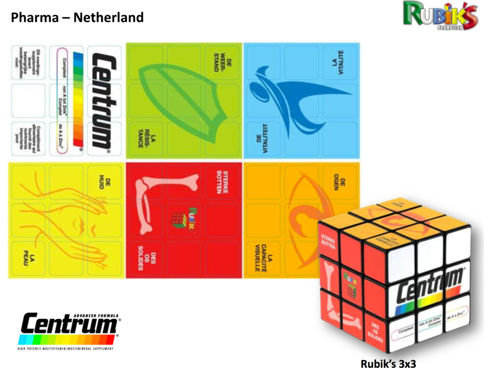 Rubik's Kubus 3x3 Sleutelhanger 4