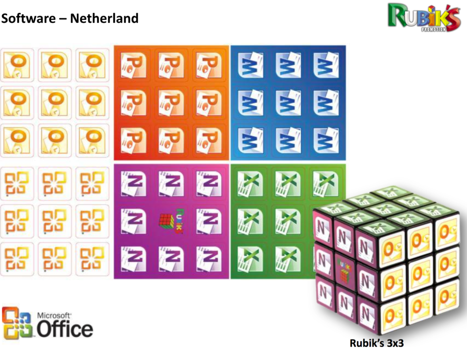Rubik's Kubus 3x3 Sleutelhanger 5
