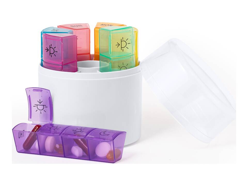 Wekelijks pillendoosje met 28 compartimenten 2