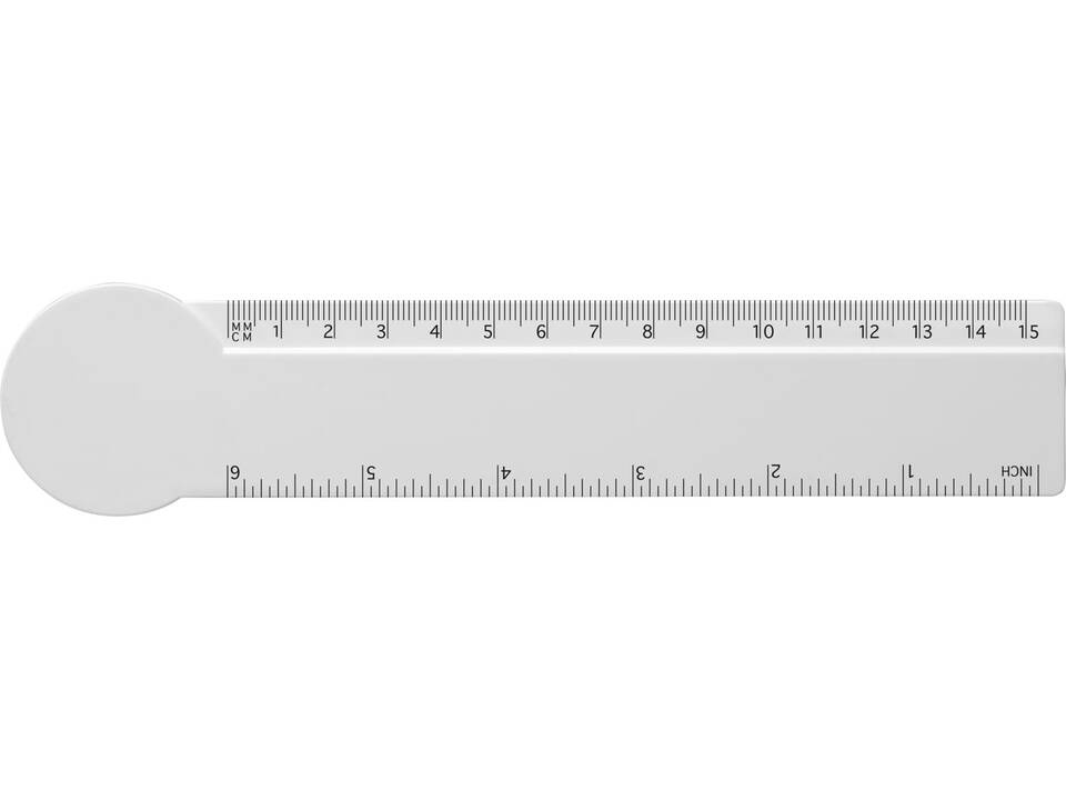 Tait cirkelvormige liniaal van 15 cm van recycled plastic 2