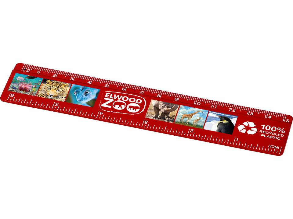Refari liniaal van 15 cm van gerecycled plastic 9