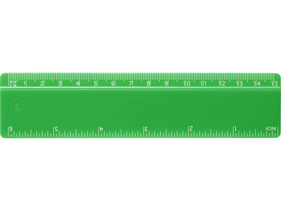 Refari liniaal van 15 cm van gerecycled plastic 18