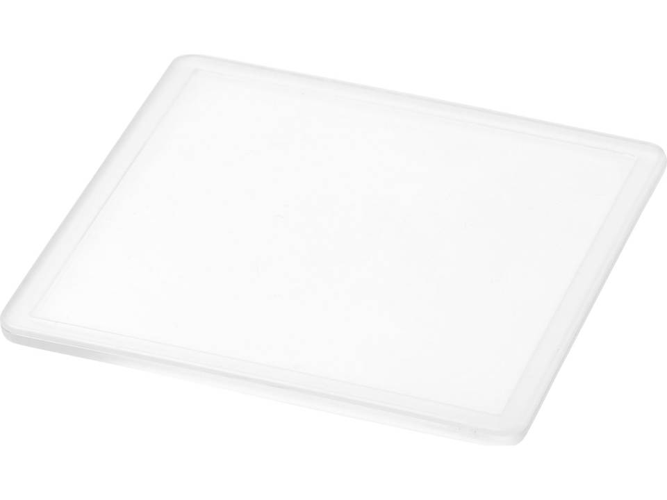 Vierkante kunststof onderzetter met papieren inlay 4